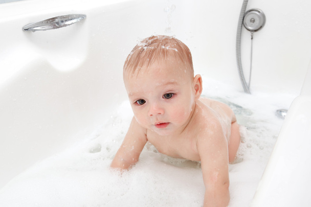 Baby in bath - Photo, image
