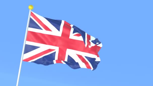 The national flag of the world, United Great Britain and Northern Ireland - Footage, Video