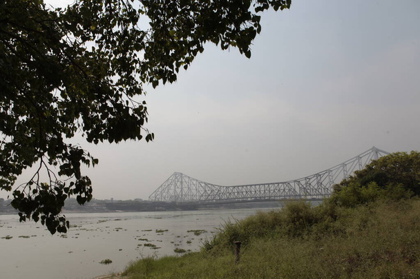 Howrah Bridge, Kalkata, Západní Bengálsko Indie - Fotografie, Obrázek
