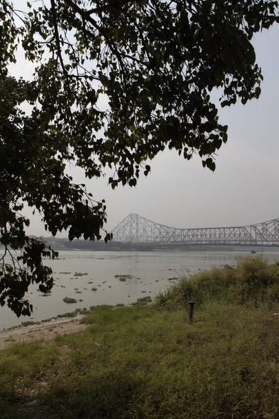 Howrah Bridge, Kalkata, Západní Bengálsko Indie - Fotografie, Obrázek