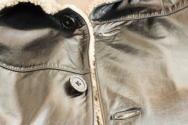 Текстура - Кожаное натуральное овчарное пальто
  - Фото, изображение