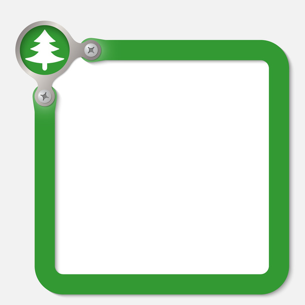 green frame for any text with tree symbol - Vektor, Bild