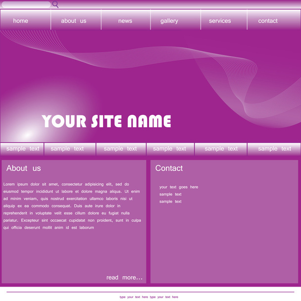 Website template - Διάνυσμα, εικόνα
