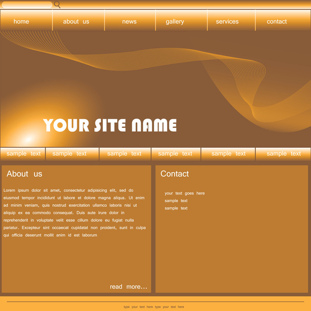 Website template - Vector, Image