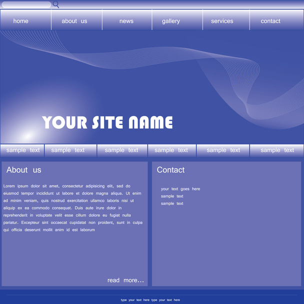 Šablona webu - Vektor, obrázek