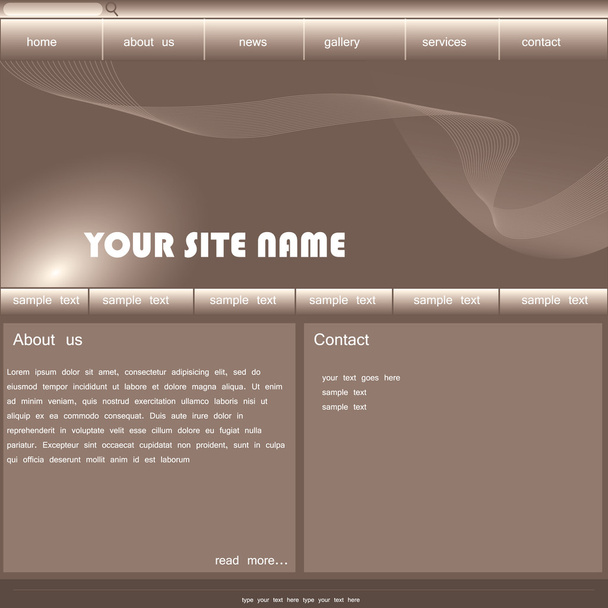 Website template - Vector, afbeelding