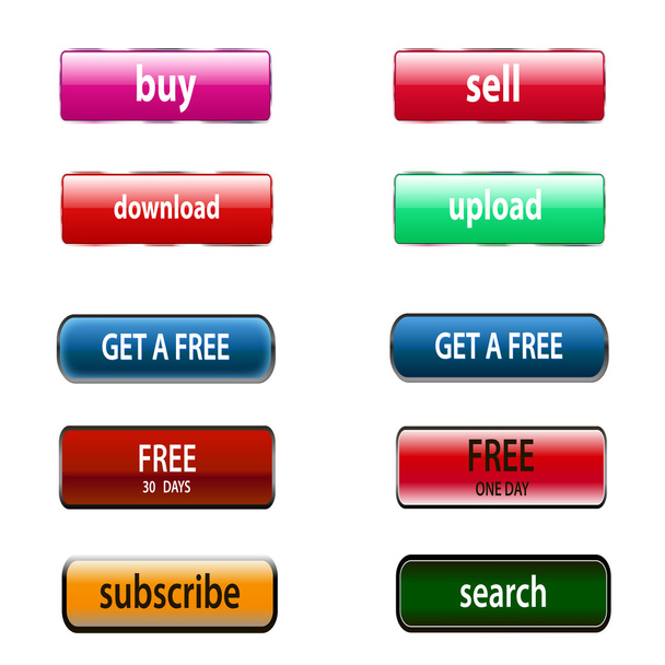Набір кольорових веб-кнопок
 - Вектор, зображення