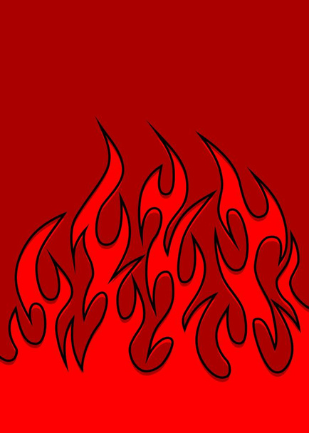 Simple background with red flame pattern and with some copy space area - Διάνυσμα, εικόνα