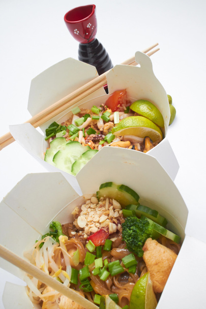 Noodles in peper boxes - Photo, Image