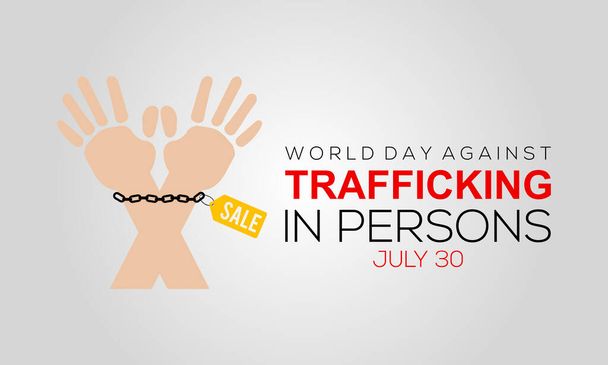 διανυσματική απεικόνιση της Παγκόσμιας Ημέρας κατά της Εμπορίας Προσώπων. - Διάνυσμα, εικόνα