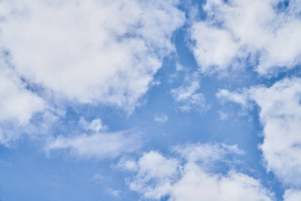 Beatiful blue sky with clouds on a sunny day - Zdjęcie, obraz