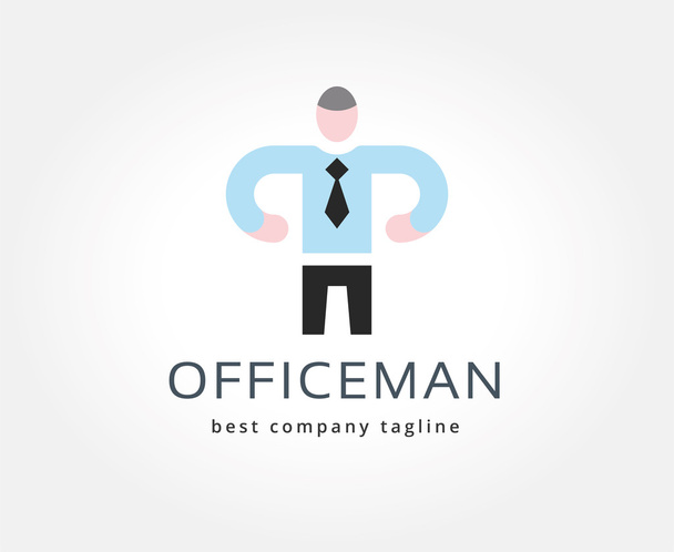Αφηρημένη γραφείο άνθρωπος λογότυπο εικονίδιο έννοια. Λογότυπο πρότυπο για το branding και εταιρικό σχεδιασμό - Φωτογραφία, εικόνα