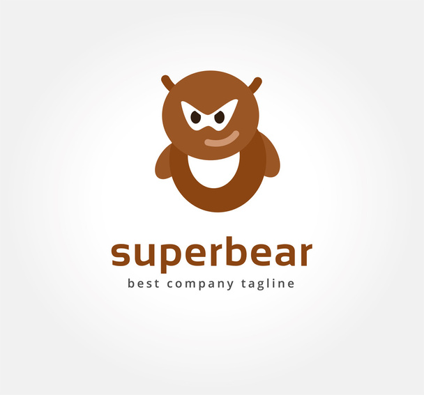 Abstract bear monster logo icon concept. Logotype template for branding and corporate design - Fotoğraf, Görsel