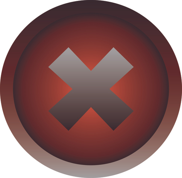 Error icon button on white background - Photo, Image