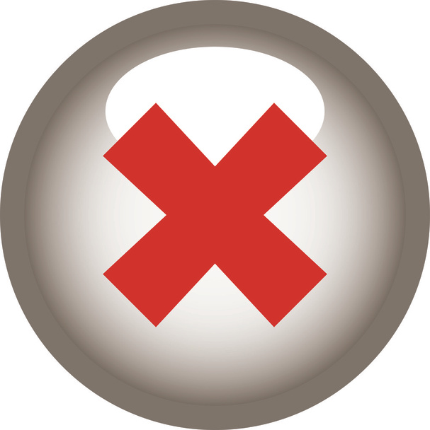 Botão ícone de erro no fundo branco
 - Foto, Imagem