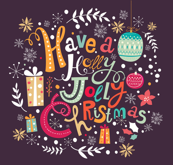 Christmas greeting card - Vektor, obrázek