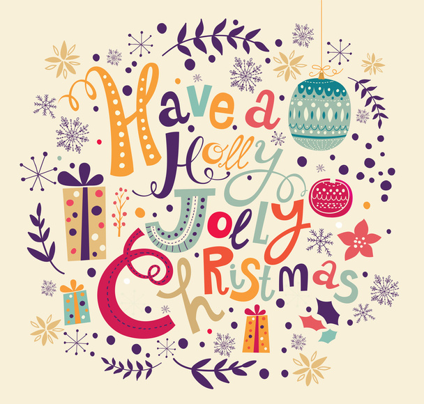 Christmas greeting card - Vektor, kép