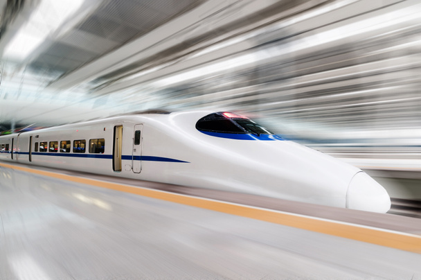 nowoczesny pociąg dużych prędkości - Zdjęcie, obraz