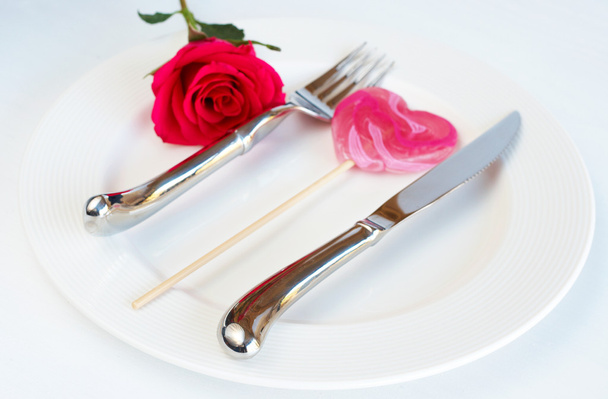 Valentines day table setting - Foto, immagini