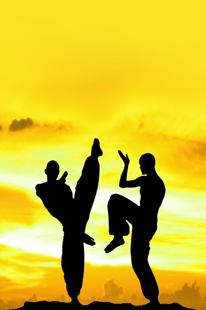 Жовтий бойових мистецтв фону - Фото, зображення