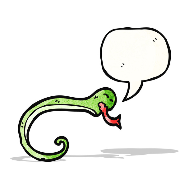 Шипение змеиной карикатуры
 - Вектор,изображение