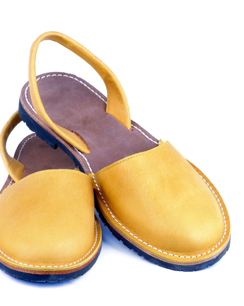 gele sandalen - Foto, afbeelding