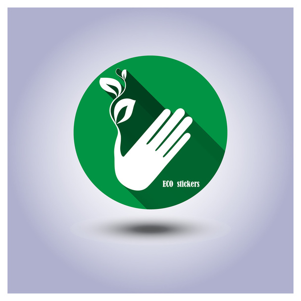 Sticker, icon environmental protection - Vector, Image