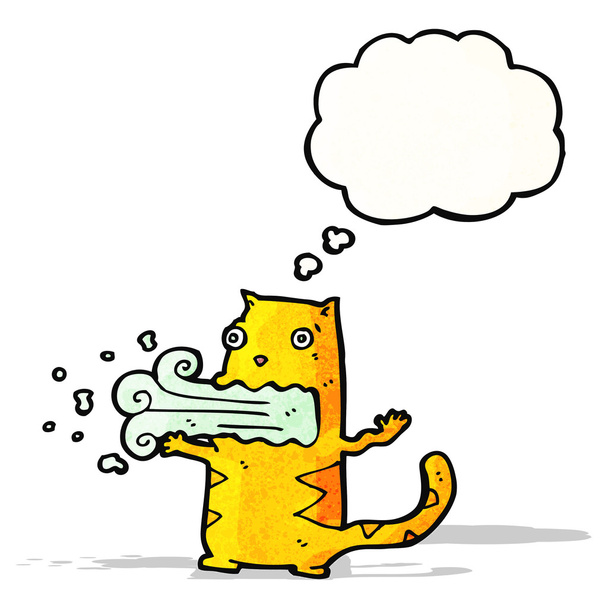 Burping kissa sarjakuva
 - Vektori, kuva