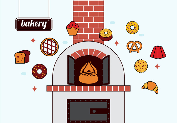Bakery icons. - Wektor, obraz