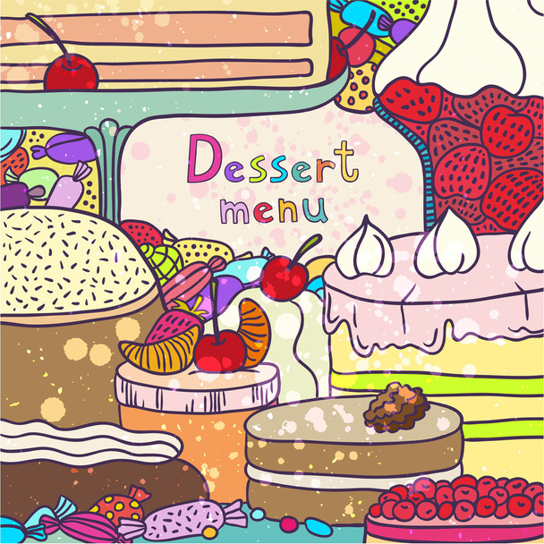 Dessert menu. - Vektor, obrázek