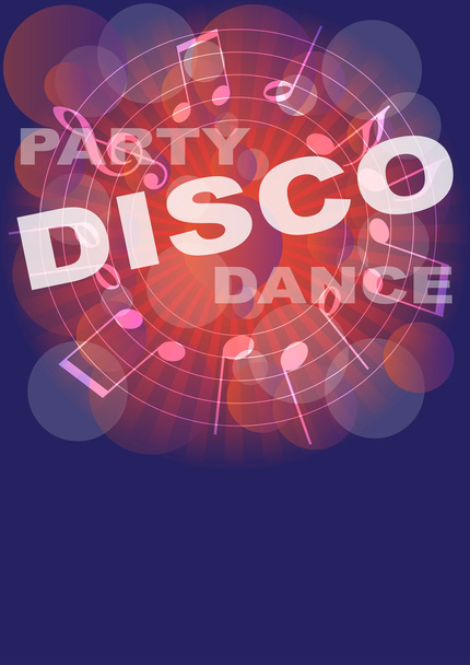 Retro Disco Party Background - Vetor, Imagem