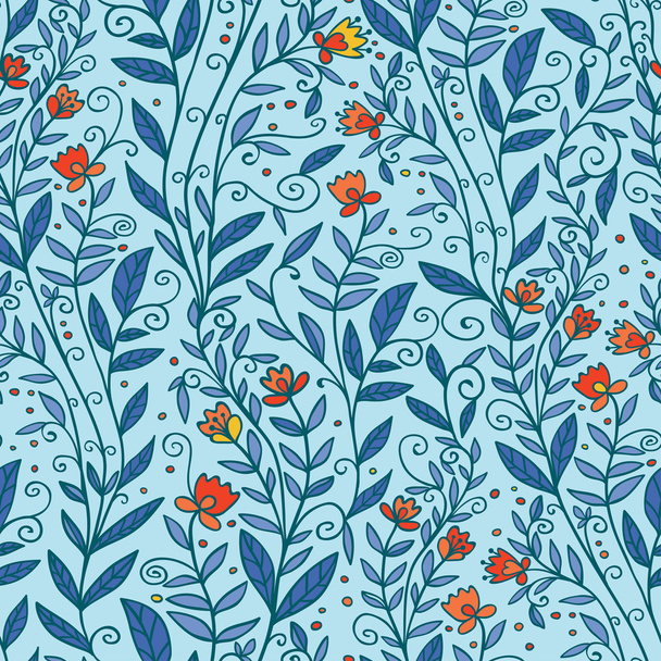 Seamless pattern with small flowers - Vector, Imagen