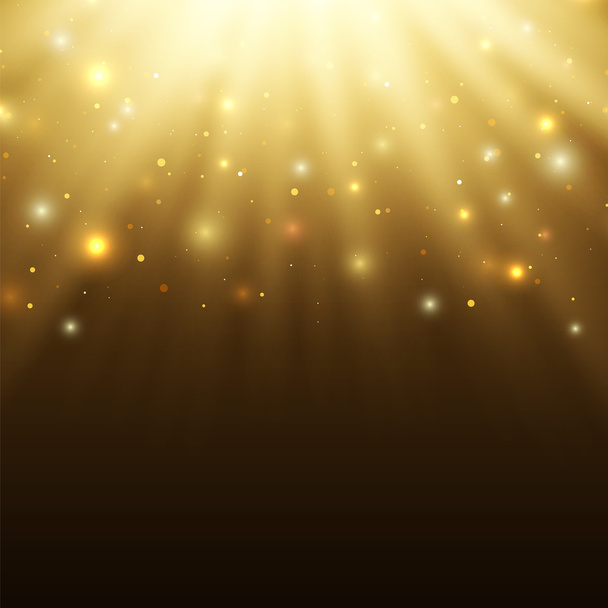 Abstract celebration background with particles and rays - Vector, Imagen