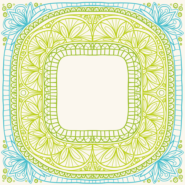 frame in Indian style. - Vector, afbeelding