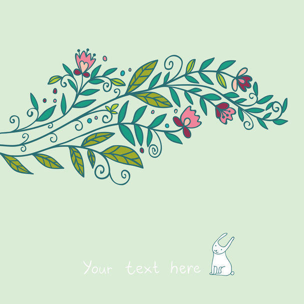 Blossoming branch background - Vector, Image