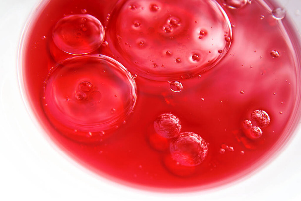 Abstract bright red background. Red blood cells. Close up - Foto, imagen
