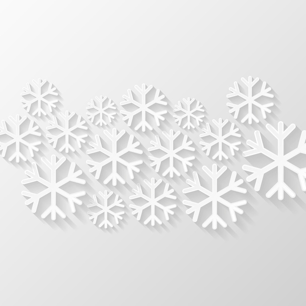 fondo abstracto con copos de nieve - Vector, imagen