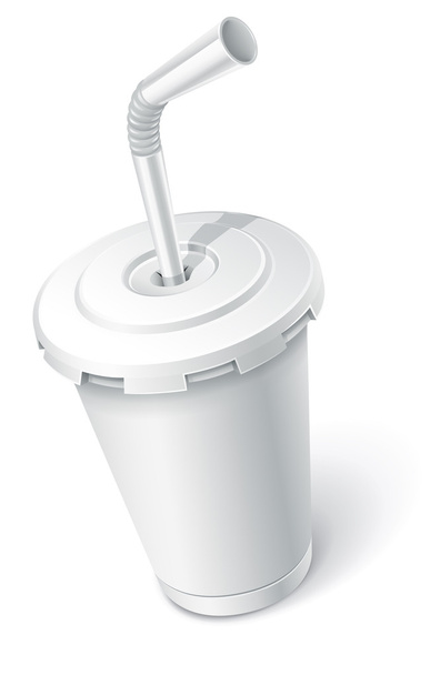 Fast food white cup - Vector, Image
