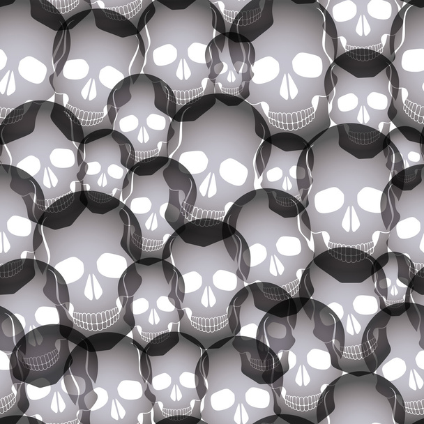 Skulls seamless pattern. - Vector, imagen