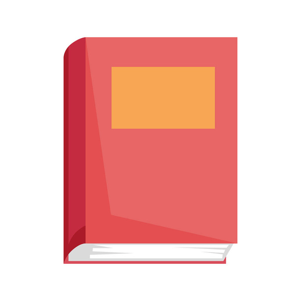 text book closed literacy icon - Vector, imagen
