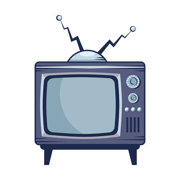 tv-apparaat retro stijl pictogram - Vector, afbeelding