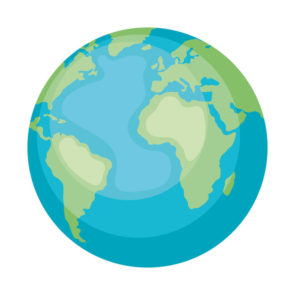 world planet earth ecology icon - Vector, Image