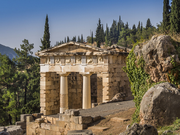 Treasury temple of Delphi, Greece - 写真・画像