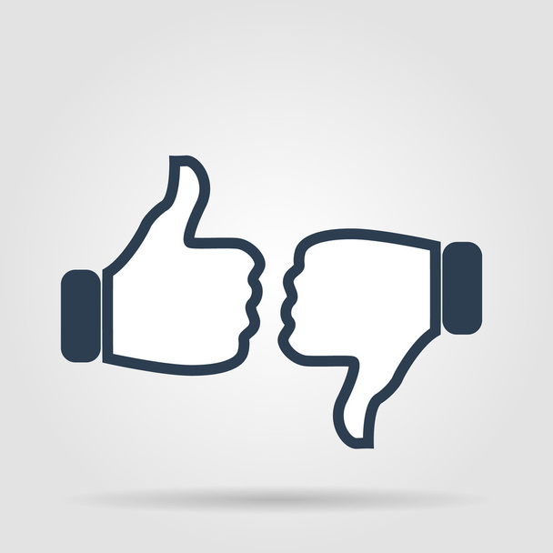 Thumb up icon, flat design - Vector, Image