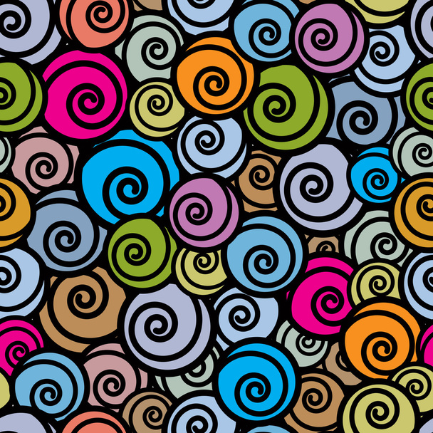 Colorful curls seamless pattern. - Vektori, kuva