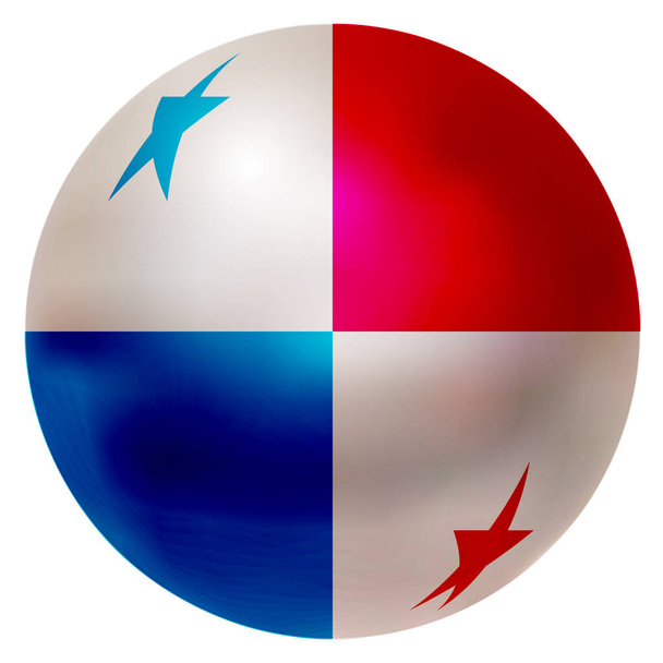 Panama Nationale vlag bal pictogram - Vector, afbeelding