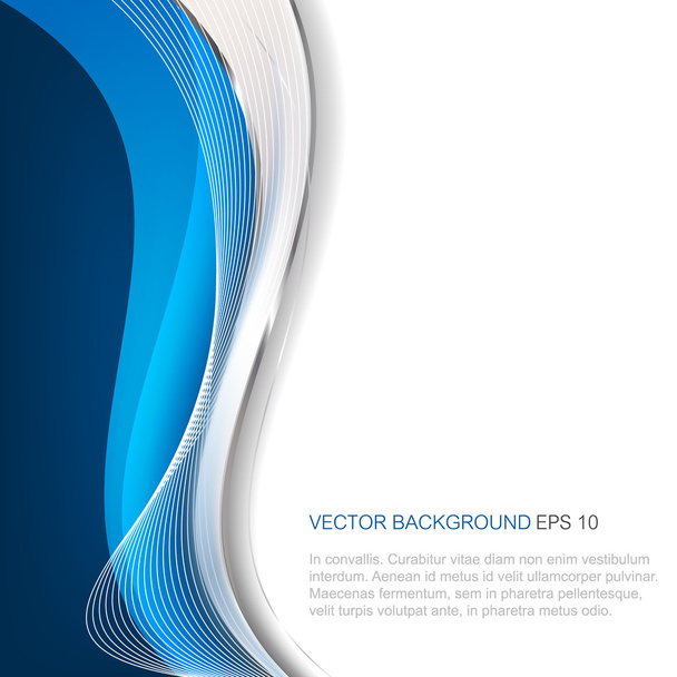 Abstract blue vector background with wave - Vector, Image
