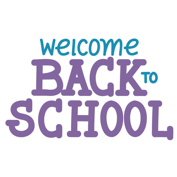 welcome back to school lettering - Vector, imagen