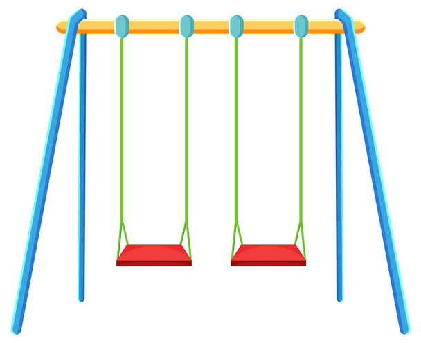 Playground swings on white background illustration - Vector, Image