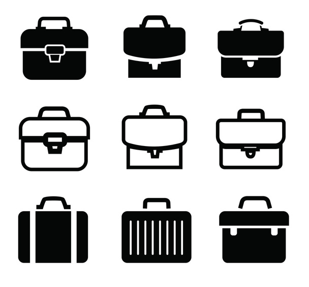 briefcase icons - ベクター画像